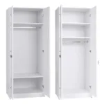 75 Cm Breiter Kleiderschrank Mit 2 Türen | Farbe: Eiche For Kleiderschrank 75 Cm Breit