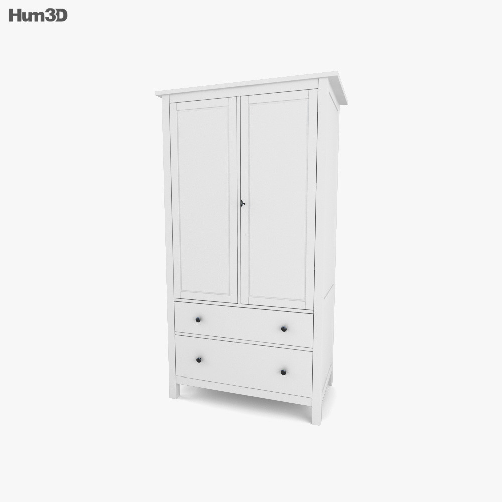 Ikea Hemnes Kleiderschrank 3D-Modell within Ikea Kleiderschrank Hemnes