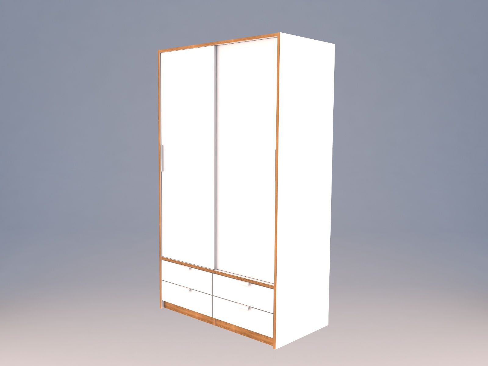 Ikea Trysil Garderobe Low-Poly 3D-Modell 3D-Modell $5 - .Unknown in Trysil Kleiderschrank