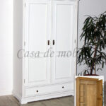 Kleiderschrank 120X190X56Cm Victoria Fichte Massiv Weiß Antik Lackiert |  Casa De Mobila For Kleiderschrank Weiß  Vntage