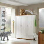 Kleiderschrank 147X178X52Cm Guldborg 3Türig Kiefer 2Farbig Weiß / Provence  | Casa De Mobila Regarding Kleiderschrank Kinderzimmer