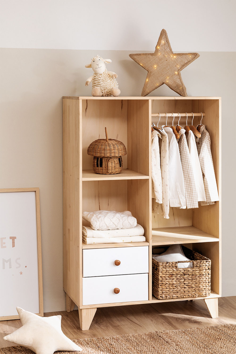 Kleiderschrank Aus Holz Boxy Kids within Kinderzimmer Kleiderschrank