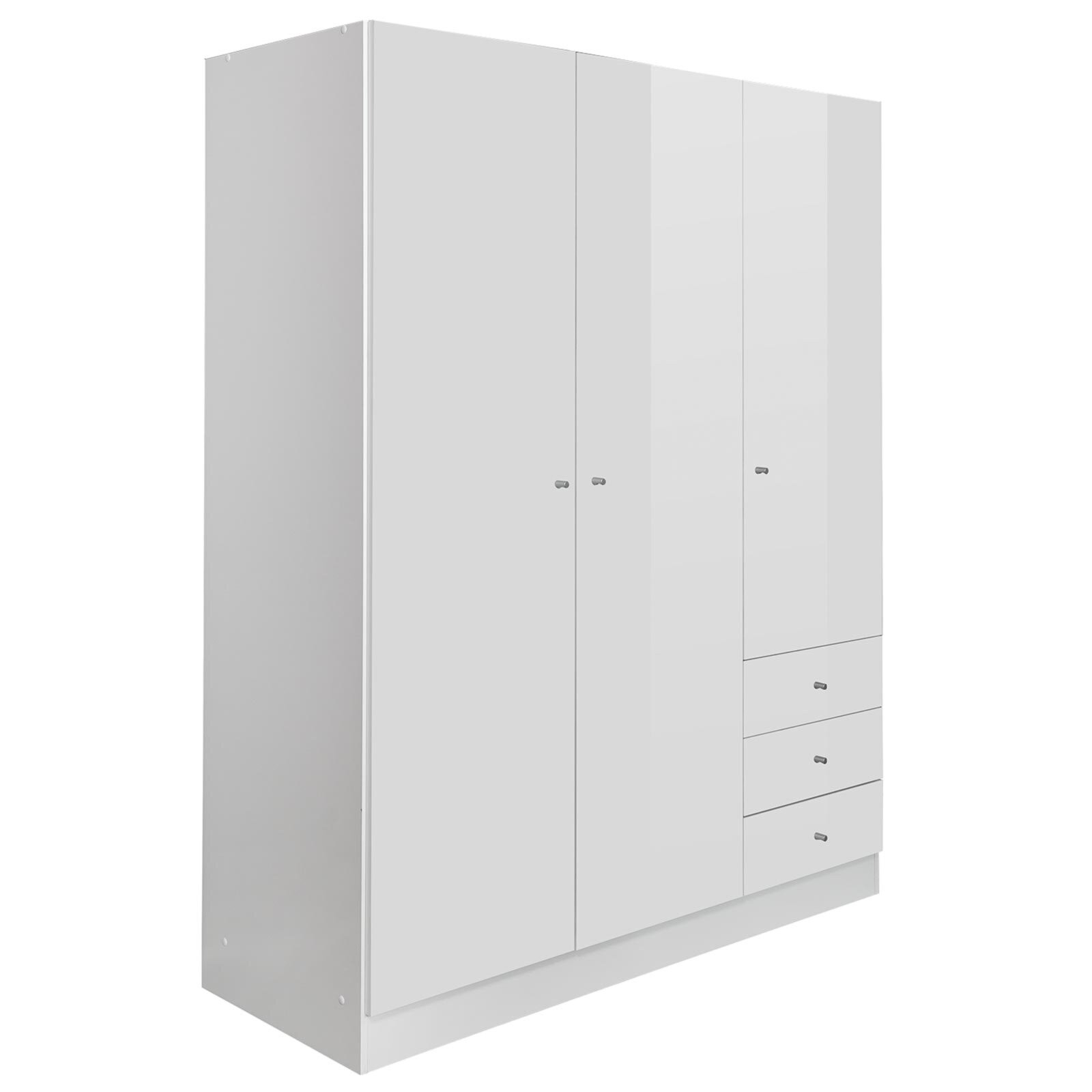 Kleiderschrank - Weiß Hochglanz - 150 Cm Breit for Kleiderschrank 150 Breit