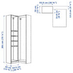 Pax Eckanbauelement/4 Böden – Weiß 53X35X201 Cm Throughout Pax Kleiderschrank Maße