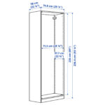 Pax Korpus Kleiderschrank – Weiß 75X58X236 Cm Regarding Pax Kleiderschrank Maße