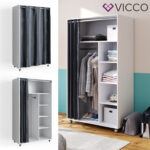 Vicco Mobiler Kleiderschrank Doros Auf Rollen Dielenschrank Offen Within Vicco Kleiderschrank