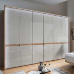 6 Türiger Kleiderschrank In Beige Glas – Crascanu With Kleiderschrank Beige