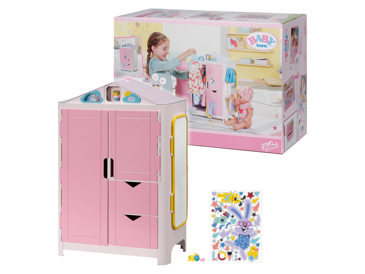 Baby Born Puppen Schrank, Mit Wetterente Und Thermomet… intended for Baby Born Kleiderschrank