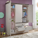 Landhaus Baby Kleiderschrank Mit Schubladen – Rimesca Inside Baby Kleiderschrank