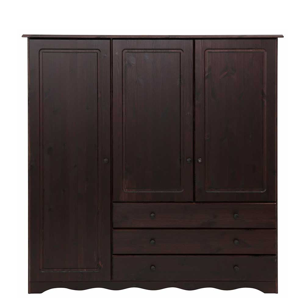 140X140X35 Kleiderschrank Mit Türen &amp; Schubladen - Inleda throughout Kleiderschrank Dunkelbraun