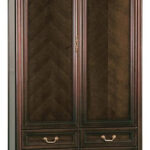 Casa Padrino Luxus Jugendstil Schlafzimmerschrank Dunkelbraun 114,5 X 60 X  H. 206 Cm – Massivholz Kleiderschrank Mit 2 Türen Und 4 Schubladen – Barock Regarding Kleiderschrank Dunkelbraun