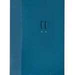 Kleiderschrank Cambridge 2 Türen Aus Metall, Blau | Blau | F1015330 Throughout Kleiderschrank Blau