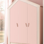 Kleiderschrank Pink House, 3-Türig in Kleiderschrank Mädchen